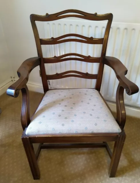 Matching pair Bevan Funnel Carver Chairs. Royal Warrant Craftsman Manufacture