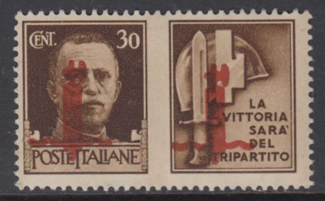 ITALY RSI (Social R)  War Propaganda - Sassone n.56 cv 150$ MNH** Verona 1944 R^