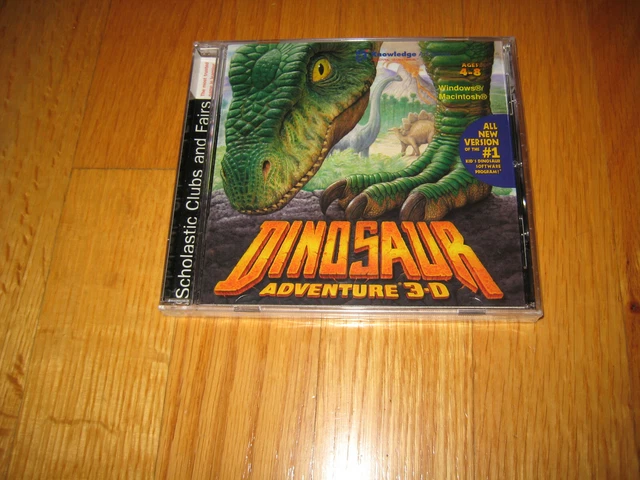 VINTAGE 1999 Dinosaur Adventure 3-D Video Game PC Windows 95/98/Mac ALL NEW  VERS