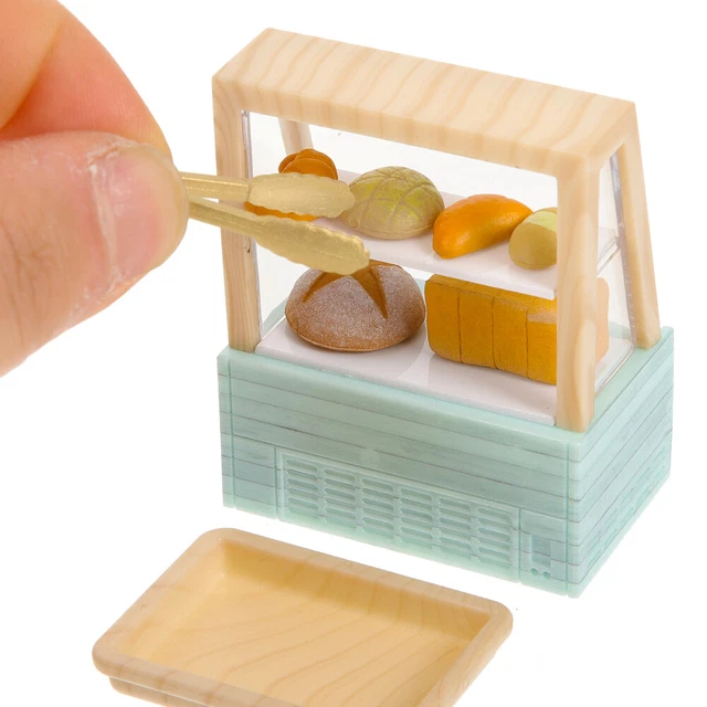 Minkissy Miniatur Puppenhaus Kuchen Vitrine - 3-tlg. Transparente Verkaufstheke