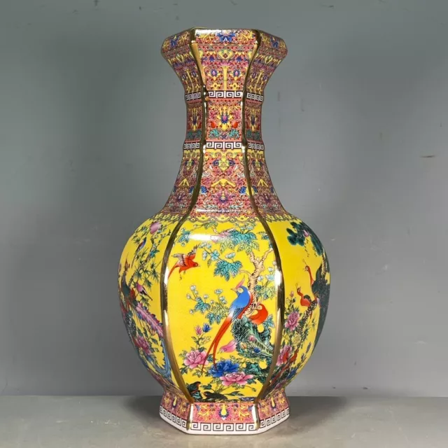 YCollect Chinese Enamel cloisonne color Porcelain Handmade Exquisite Flower Vase