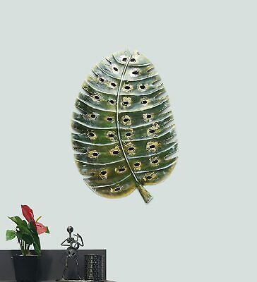 Multicolor Wrought Iron Climbing Leaf Wall Decorative Hanging & Sculpture
