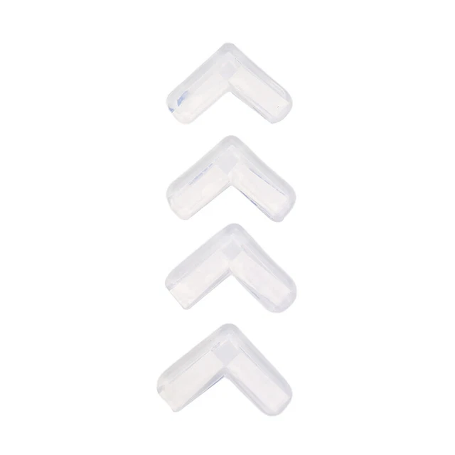 4 piezas Protector de seguridad de silicona para bebé Muebles Cubierta de esquina Borde anticolisión q