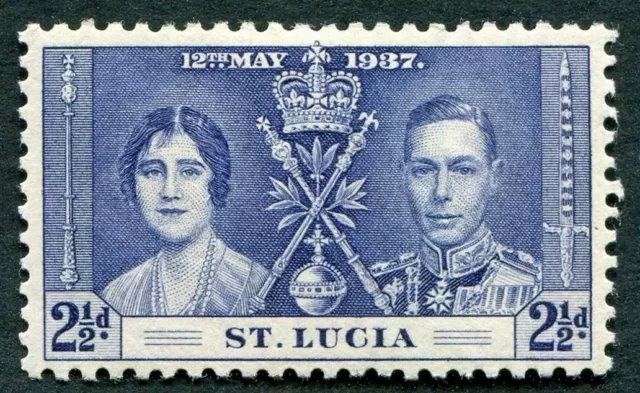 ST. LUCIA 1937 2 1/2d blue SG127 mint MH FG Coronation Omnibus Issue d ##W26