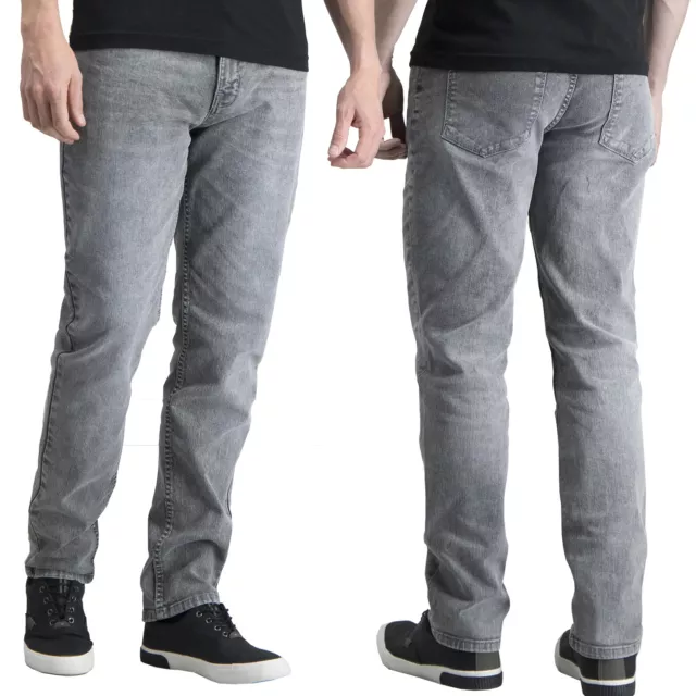 Mens Slim Fit Jeans Stretch Denim Pant Ex Brand Casual Washed Premium Trousers