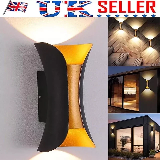 WATERPROOF LED WALL Lights Up/Down Modern Sconce Outdoor/Indoor Lamp ...