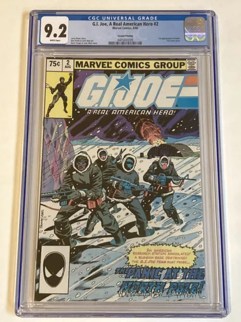 G.I. JOE, A REAL AMERICAN HERO #2 CGC 9.2 COMIC 1982 1ST KWINN 2nd PRINT