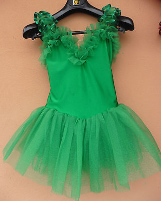 Vestito a bretelle verde per saggio di danza - carnevale