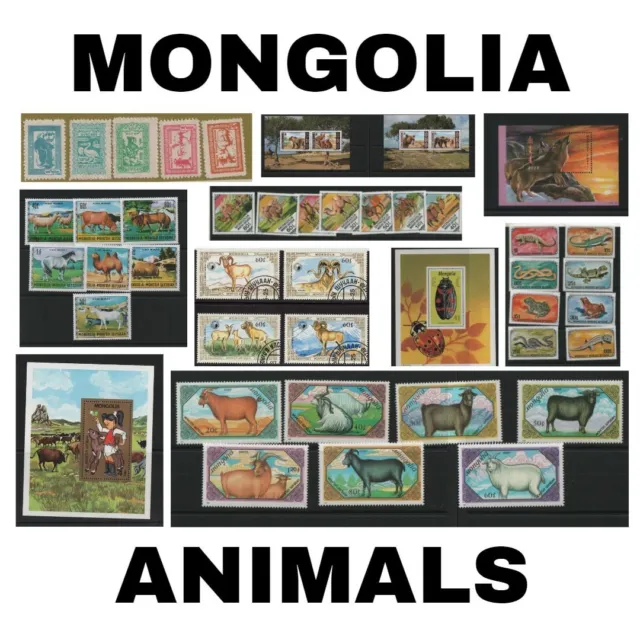 Thematic Stamps - Mongolia - Animals 4 - Choose from dropdown menu