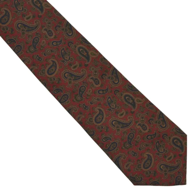 DAKS LONDON Krawatte Tie 100% Seide Silk Made France Ancient Madder Paisley Rot