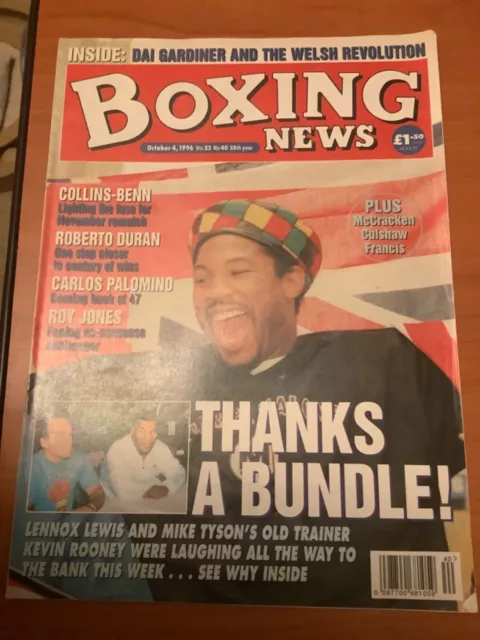 Boxing News 4 Oct 96 Volume 52 No 40 Magazine
