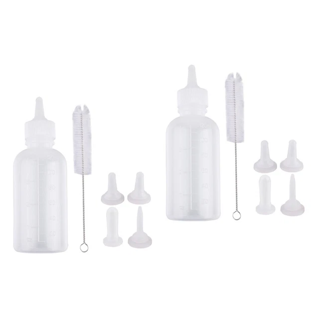 2 PCS BLING Water Bottle Kitten Feeding Bottles Mam Newborn Clean £11.