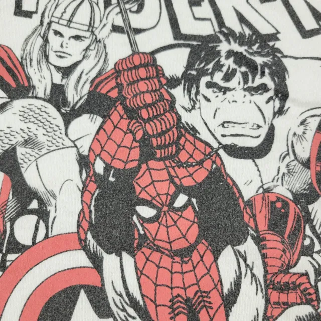Marvel Comics Shirt Men Medium White Amazing Spider-Man Graphic Tee Short Sleeve 3