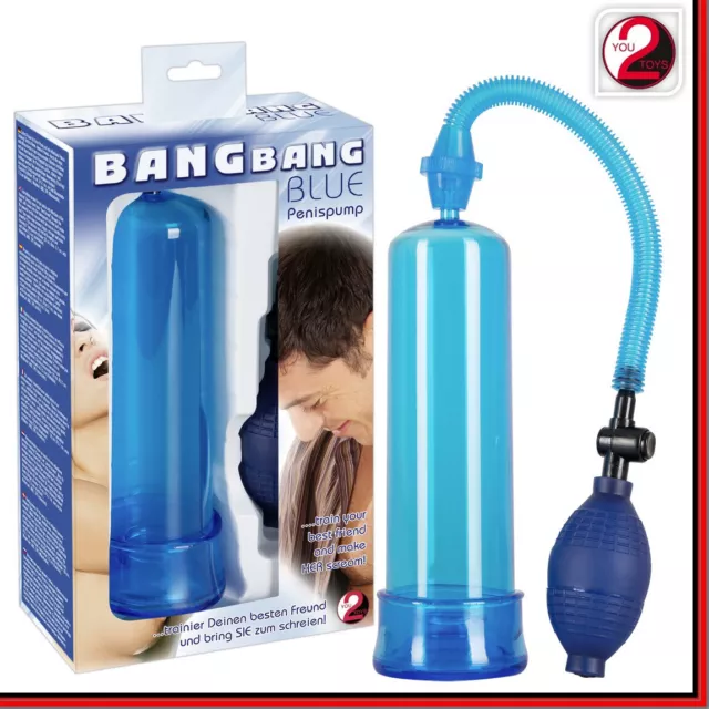 Toy Sex Sviluppatore a pompa per il pene Bang Bang Blue Penis Pump Cazzo Grosso