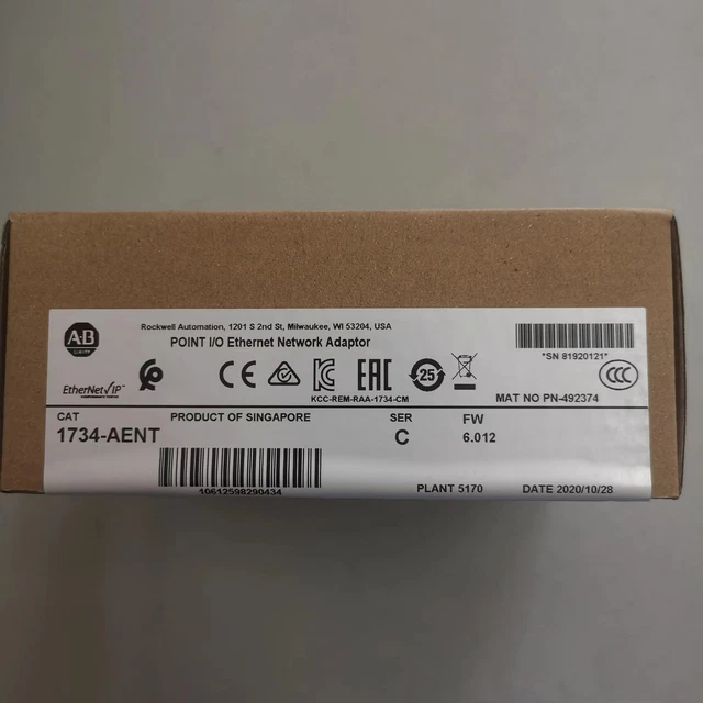 New Sealed Allen-Bradley POINT I/O Ethernet Network Adaptor 1734-AENT USA
