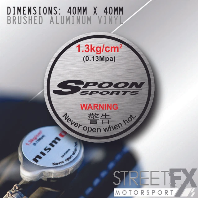 RADIATOR CAP STICKER SPOON SPORTS for Toyota Nissan Mazda Subaru Honda