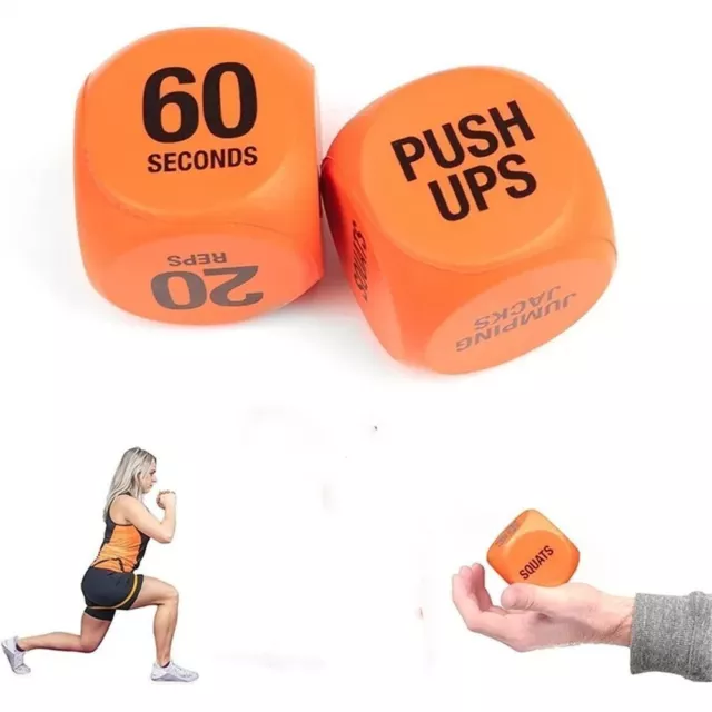 Orange Workout Dice 7cm Fitness Decision High Quality Exercise Dice