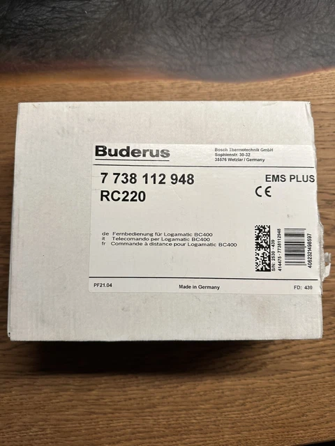 Buderus BFU-F S07 Fernbedienung Für Heizungssteuerung – Originalersatzteil