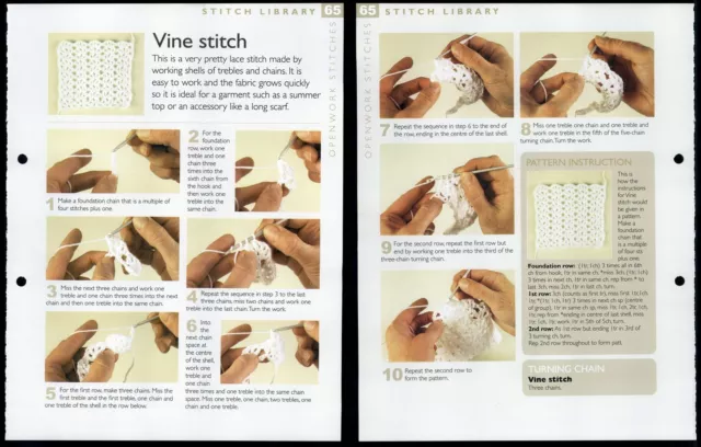 Vine Stitch #65 Stitch Library - The Art Of Crochet Pattern