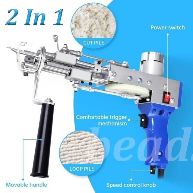 2In1 Tufting Gun Cut and Loop Pile Electric Carpet Rug Weaving Knitting Machine