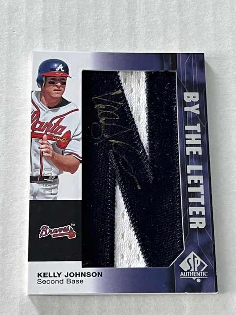 Kelly Johnson 2008 SP Authentic By The Letter Patch Autograph Auto 25/50 Braves