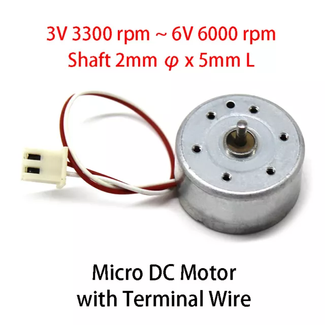 300 Micro DC Motor with Terminal Wire Mini Electric Motors 3V 3300rpm 6V 6000rpm