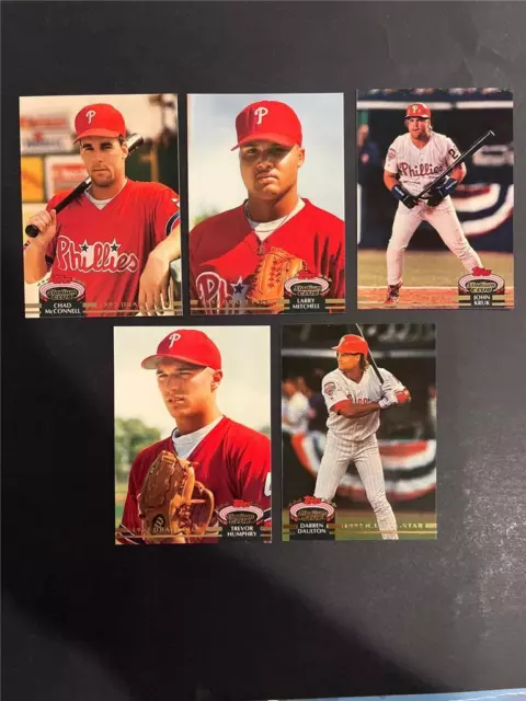 1993 1992 Topps Stadium Club Murphy Philadelphia Phillies Team Set 5 Cards