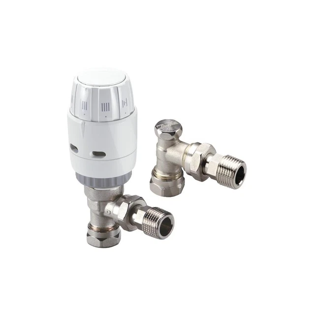 DANFOSS RAS-C2 TRV/LS Bi-directional Thermostatic Radiator Pack 15mm £ ...