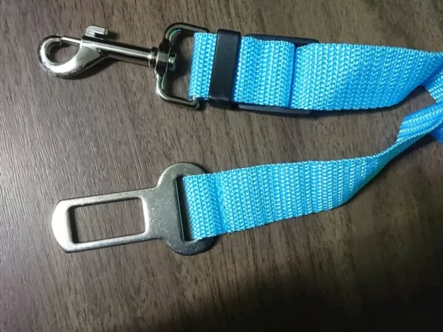 Cinturón de seguridad azul claro para perro, gato cachorro, plomo de viaje, nuevo 2