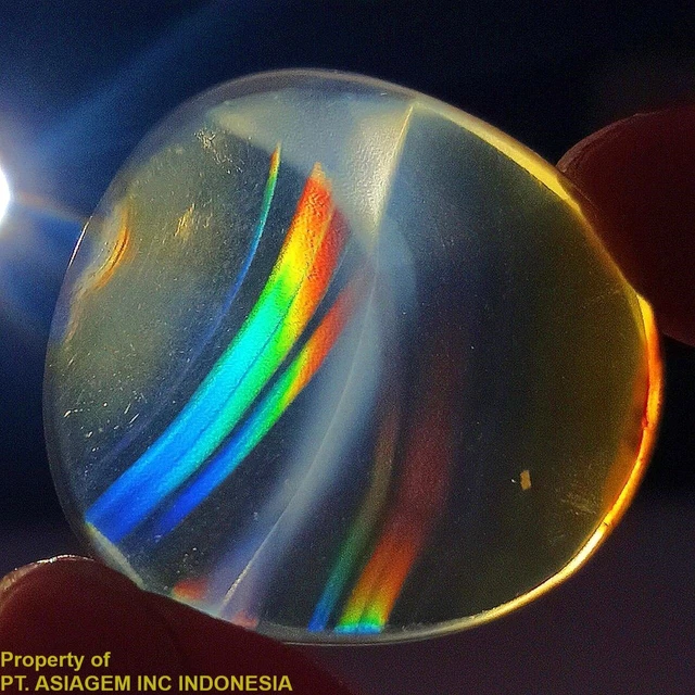 17ct 'A' Grade Rainbow IRIS AGATE ~Multi-Color Fire~ 1-of-a-kind ~100% Natural