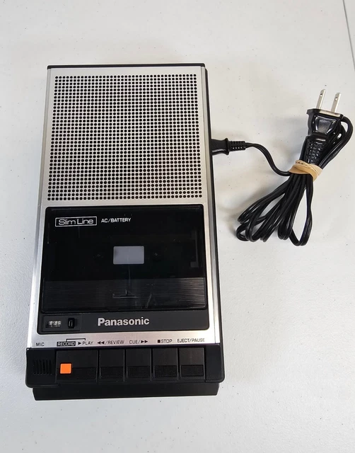 VINTAGE PANASONIC SLIMLINE Portable Cassette Tape Recorder Player RQ