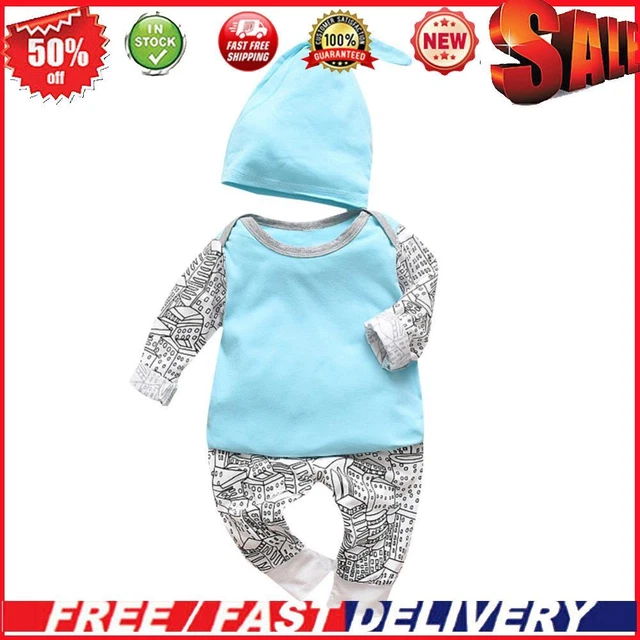 Set vestiti moda bambina top ragazzi + pantaloni floreali + tuta cappello tinta unita