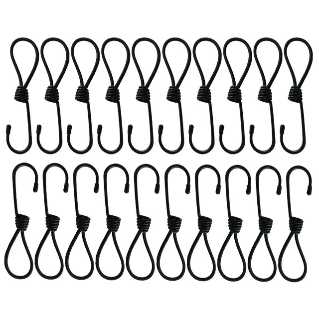 20pcs Bungee Cords with Hook Caravan Privacy Screen Tie Down Kit Awning Mat