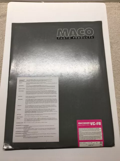 Papel fotográfico Maco Multibrom VC-FB brillo 30x40 (25hojas) Nuevo sin abrir