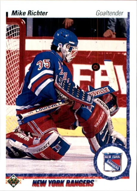 1990-91 Upper Deck #32 Mike Richter RC NEW YORK RANGERS ROOKIE Goalie