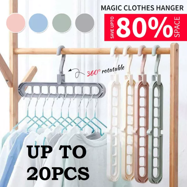 Magic Hangers Clothes Space Saver Saving Room Hanger Closet Organizer PP Plastic