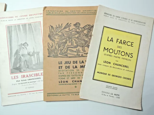 Lot revues Théatrale, Léon Chancerel. Répertoire des Comédiens routiers 2