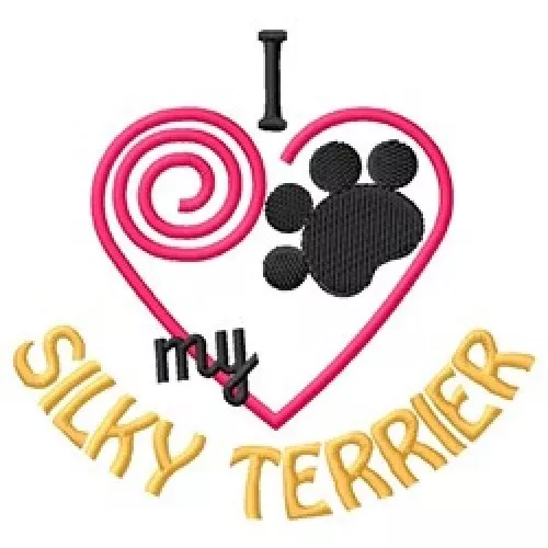 I Heart My Silky Terrier Ladies T-Shirt 1424-2 Size S - XXL