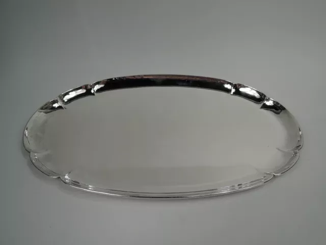 Kalo Vassoio 38 Antico Chicago Craftsman Ovale Americana Argento Sterling
