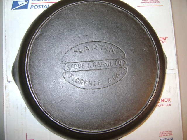 Vtg Usa Martin Stove & Range #8  Cast Iron Skillet Full Heat Ring Ready To Use
