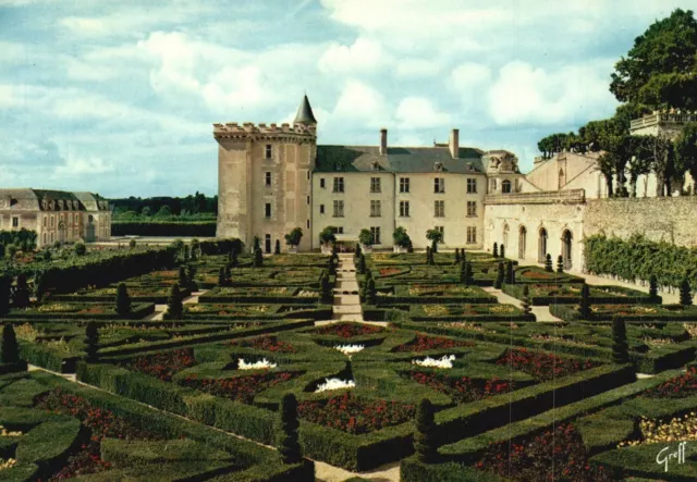 Postcard Les Chateaux De La Loire Chateau Villandry Les Jardins De Buis France