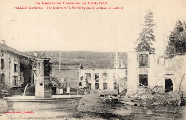 *7798 cpa 54 Vallois bombardé - vue intérieure