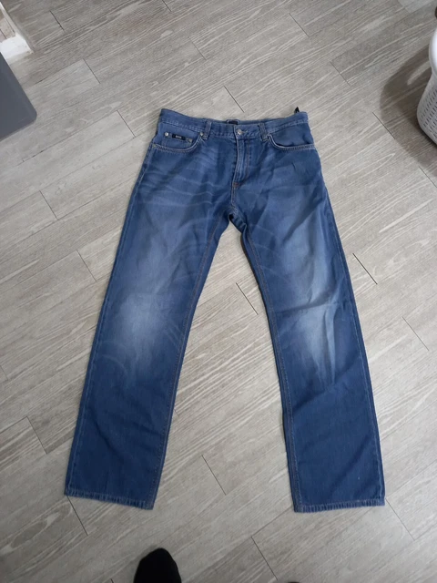 Jeans Hugo Boss Da Uomo Straight Taglia 34 W 32 L Zip Fly