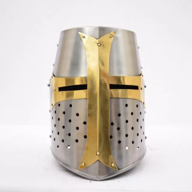 Templar Designed Medieval crusader helmet templar Knight helmet with Mason's