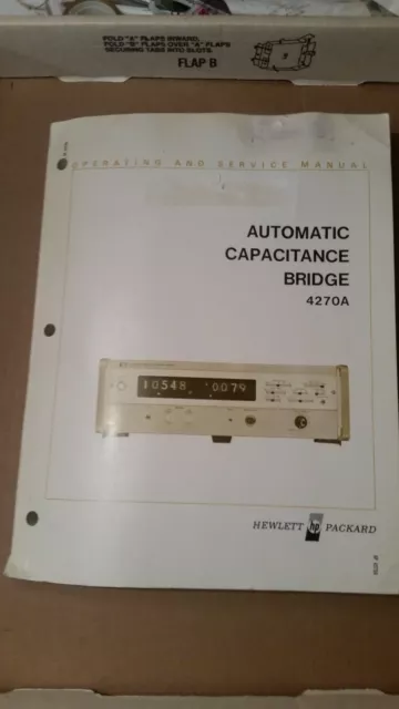 HP 4270A auto capacitance bridge Operating & Service Manual paper book 1312j