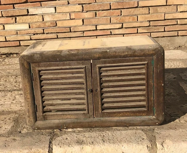 Mobile Bar composto da 3 unità in mogano e ottone, Italia, anni '50