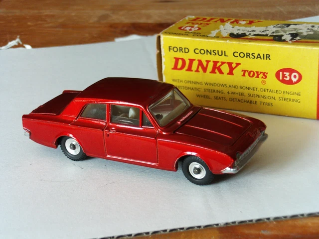 Boîte Vide Reproduction Dinky Toys - Ford Consul Corsair N°130, échelle 1:43, Carton, Neuf