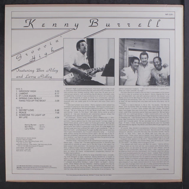 KENNY BURRELL groovin' high MUSE 12" LP 33 tours EUR 27,61 PicClick FR