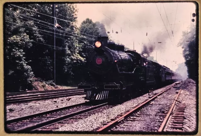 Pennsylvania Railroad Prr 4-4-0 & 4-4-2 Steam Action Enola 35Mm Train Slide Rr