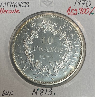 Lot 6 Monnaie ancienne Argent  2 50 francs Hercule 1977 4 X 10 francs 1965 1967 